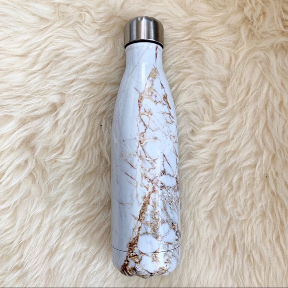 gold marble thermo bottle
